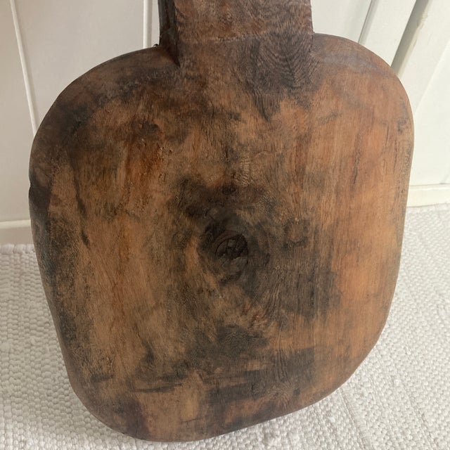 18th Century Virginia Monolithic Poplar Wood Primitive Bread Peel— 32"h For Sale - Image 4 of 12