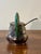 Metal Vintage Los Castillo Silver Plate Parrot Sugar Dish, Malachite Stone For Sale - Image 7 of 11