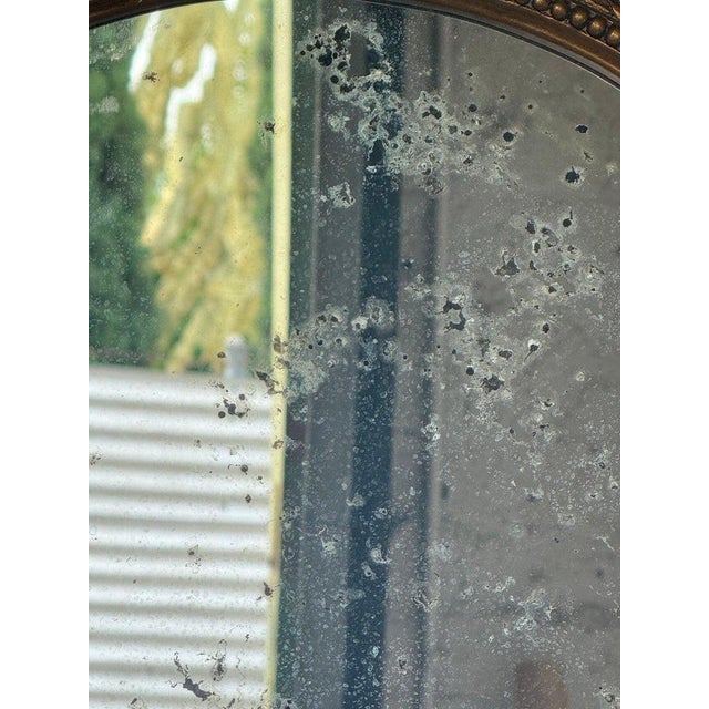 Mid 20th Century Mid-Century Giltwood Sunburst Mirror With Antiqued Mercury Glass For Sale - Image 5 of 6