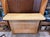 Vintage sanding bar/dry bar from the 70s. Counter-style rattan piece with distinct curved edges and linear architectural...