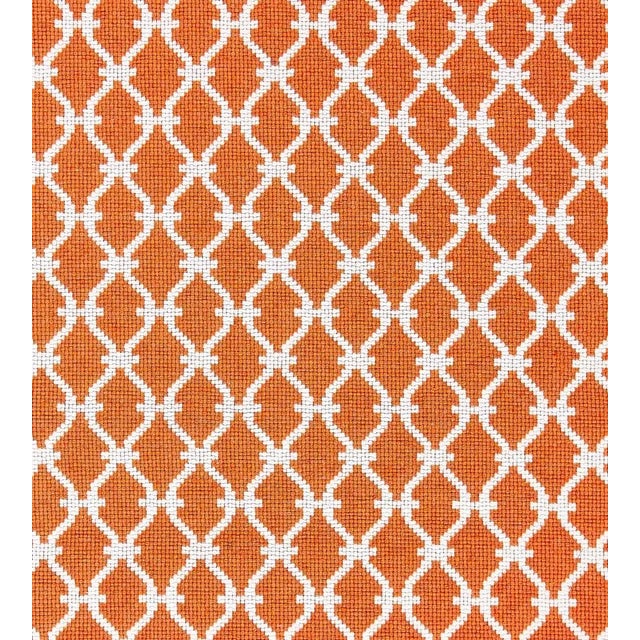Traditional The House of Scalamandré Trellis Weave Fabric, Mandarin For Sale - Image 3 of 3
