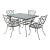 Mid-Century Wrought-Iron Patio Set For Sale