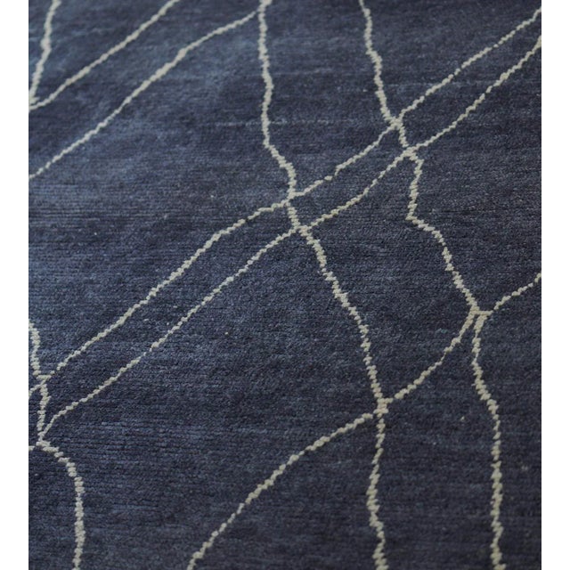 Handwoven Moroccan Inspired Wool Rug For Sale In Los Angeles - Image 6 of 7