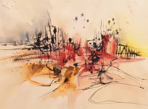 'Abstract Composition' by Beth Swartz, 1966; Smithsonian, Jewish Museum, Woman Artist, Phoenix