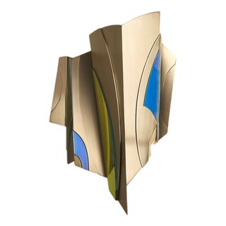 Geometric Cross Bitume Wall Lamp by Jennifer Midoz For Sale