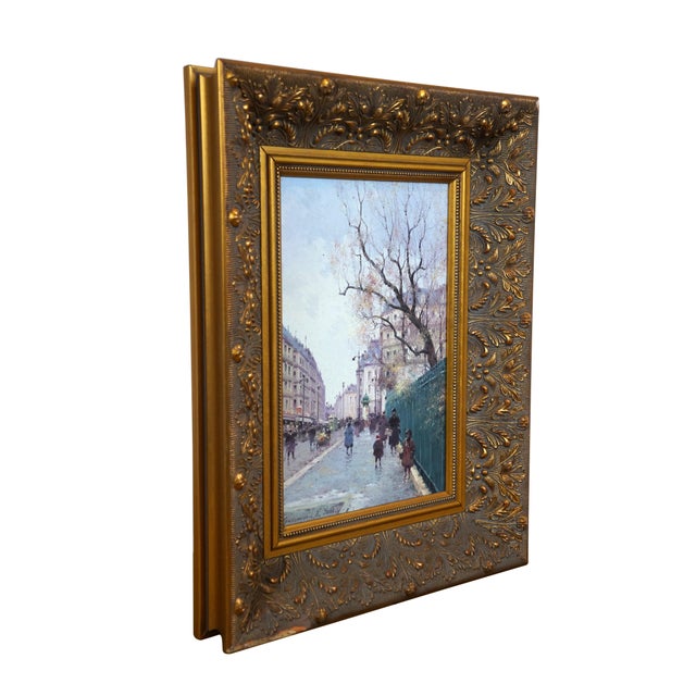 French Vasily Gribennikov Streets of Paris Impressionist Cityscape Oil Painting For Sale - Image 3 of 11
