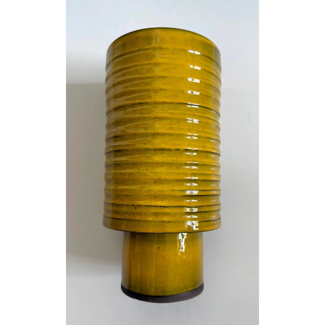 Circa 2018 Elisa De Marchi and Roberto Casagrande Picta Contemporary Italian Yellow Glazed Ceramic Vase For Sale - Image 9 of 14