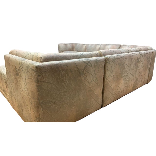 Vintage Postmodern L Shaped Sectional Sofa by Bernhardt for Reupholstery For Sale In Chicago - Image 6 of 10
