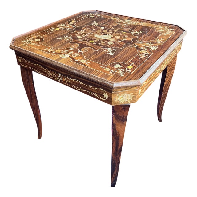 Mid-Century Italian Marquetry Multi-Game Table in Walnut and Mahogany, 1960s For Sale