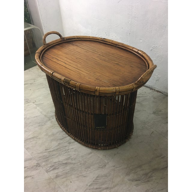 Palecek Palecek Rattan Tray Table For Sale - Image 4 of 9