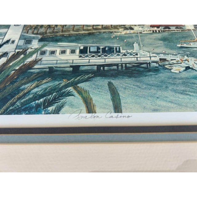 1980s Signed Taylor H. Blakely “Avalon Casino” Framed Limited Edition Lithograph For Sale - Image 4 of 6