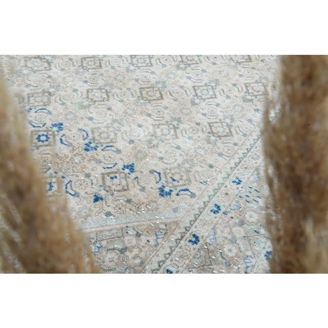 1960s Vintage Persian Handmade Wool Cotton Beige Area Rug For Sale - Image 11 of 11