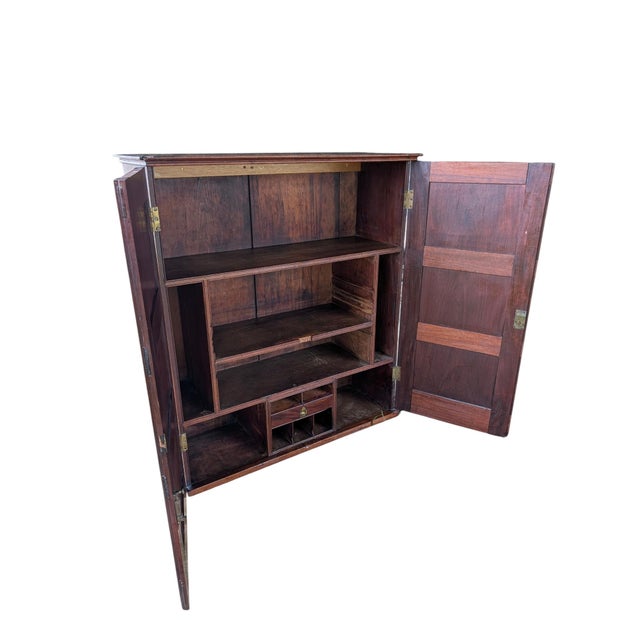Wood Early 20th-Century Desktop Specimen & Document Cabinet With Working Key For Sale - Image 7 of 18