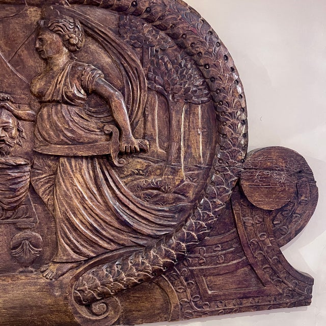 Large Limewood Relief Plaque of Judith and Holofernes, 18th Century For Sale - Image 4 of 8
