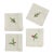 Vintage Embroidered Holly Berry Linen Napkins, Set of 4 For Sale