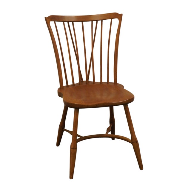HIGH END VINTAGE Solid Hard Rock Maple Colonial Early American Fiddleback Duxbury Dining Side Chair 620-911 Cannot...