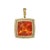 Gia Certified 20.61 Carat Orange Opal 18k Gold Diamond Pendant Necklace For Sale - Image 11 of 12