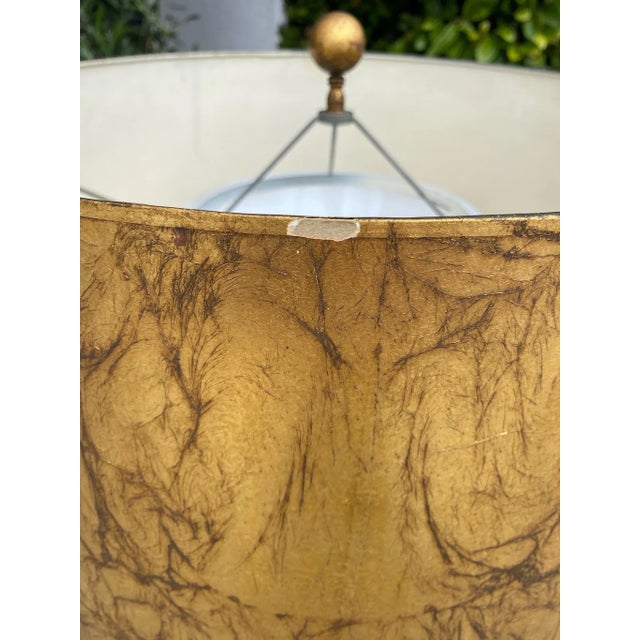 Vintage Gold Leaf Lamp Lamps - a Pair For Sale - Image 10 of 12
