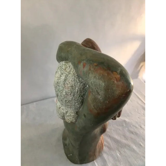 1960s Marble Sculpture of a Woman with Oversized Hands For Sale - Image 10 of 11