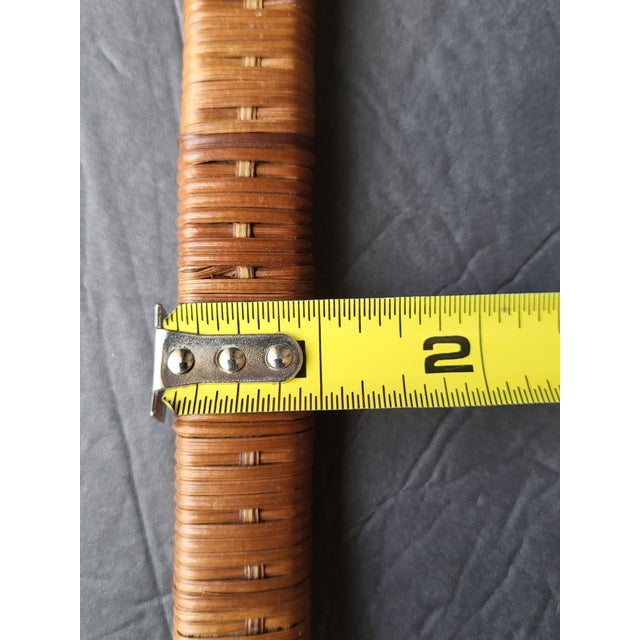Mid 20th Century Handwoven Bamboo Wicker Rug Beater For Sale - Image 14 of 16