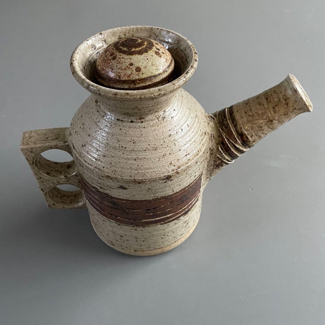Brutalist Ceramic Teapot by Tue Poulsen, 1960s For Sale - Image 6 of 16