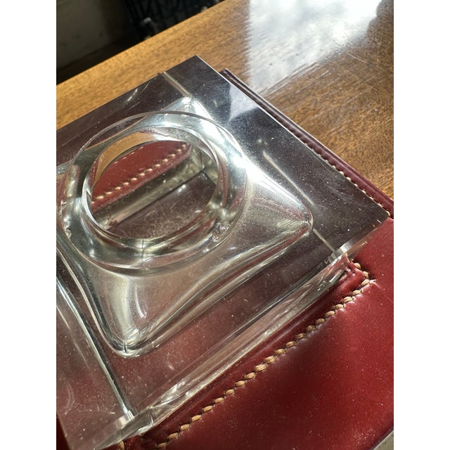 Burgundy 1940s Paul Dupré-Lafon for Hermès Rare Desk Pieces- Set of 4 For Sale - Image 8 of 16