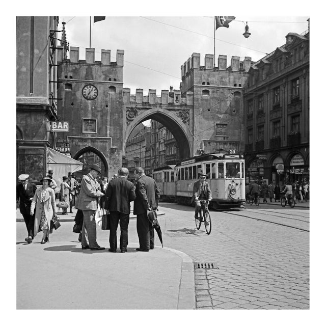 Tram at Karlstor Gate Inner City Munich, Germany, 1937 For Sale