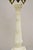 Traditional Antique French Empire Style White Carved Alabaster Column Candelabra Table Lamp For Sale - Image 3 of 12