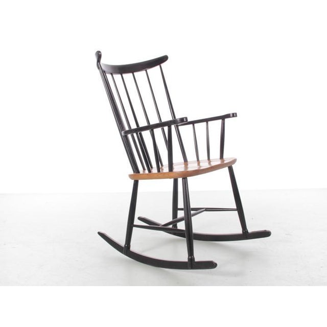 Mid-Century Modern Scandinavian Rocking Chair attributed to Tapiovaara, 1960s For Sale - Image 15 of 15