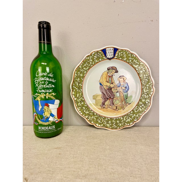 Late 19th Century French Porquier Beau Quimper Plate For Sale - Image 9 of 11