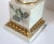 Signed Hand Painted Porcelain Mid 20th Century White, Green and Gilt Lamp For Sale - Image 9 of 13