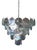 Murano Glass Discs Chandelier, 1990 For Sale