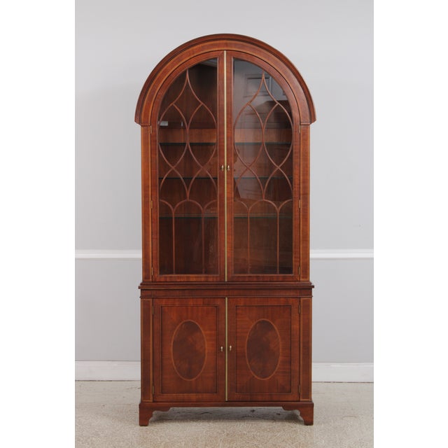 Age: Approx. 25 Years Old Details: Historic Charleston Collection Brass Trimmed Doors Figural Mahogany Cabinet Doors...
