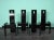 Italian High Back Lacquered Black Dining Chairs, 1970s, Set of 4 For Sale - Image 5 of 8