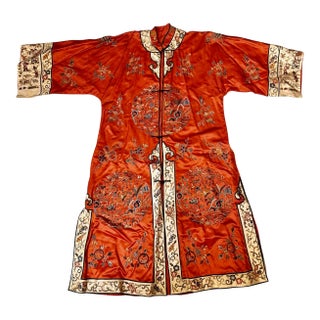 Vintage Chinese Silk Robe 20th Century For Sale