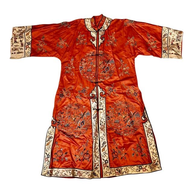 Vintage Chinese Silk Robe 20th Century For Sale