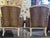 This is a pair of antique bergere side chairs. They are French style. They have a cheetah print fabric. They have been...