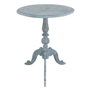 19th Century Swedish Tripod Oval Table in Original Painted Finish For Sale