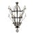 Vintage Boho Wrought Iron Chandelier For Sale