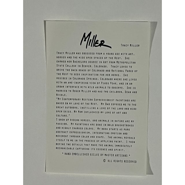 Textile Vintage Vibrant Safari Elephant and Giraffe on Glossy Canvas Set by Sought After Tracy Miller - Set of 2 For Sale - Image 7 of 13