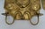 Metal Hand-Crafted Brass Wall Sconces Shields - a Pair For Sale - Image 7 of 13