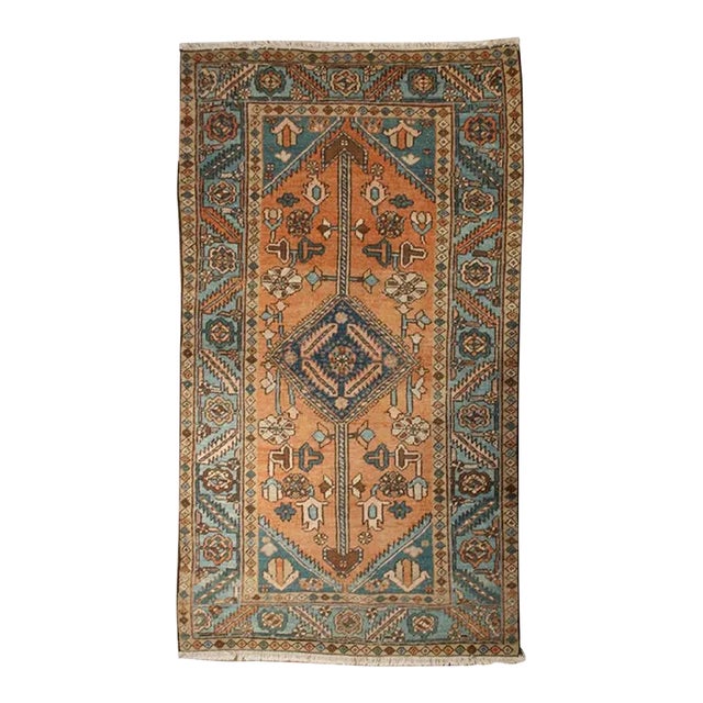 Late 19th Century Diamond Medallion Heriz Rug For Sale