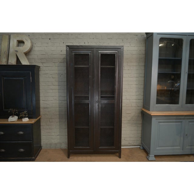 Mesh Cabinet with 2 Metal Doors from Tolix, 1950s For Sale - Image 15 of 15