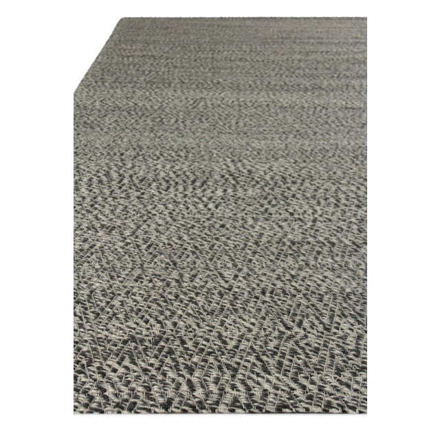 Not Yet Made - Made To Order Sanz Flatweave Wool Black Rug - 8'x10' For Sale - Image 5 of 6