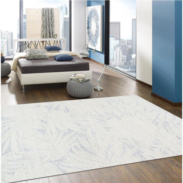 2020s Harmony Ivory Leaf Area Rug- 5' 0'' X 8' 0'' For Sale - Image 5 of 5