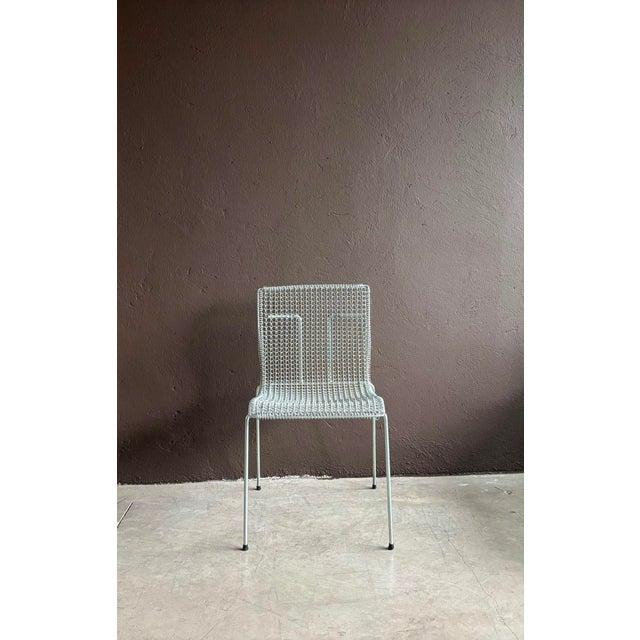 Mid-Century Modern Galvanized Metal Rascal Dining Chairs by Niall O'Flynn for Spectrum, 1997, Set of 4 For Sale - Image 3 of 6