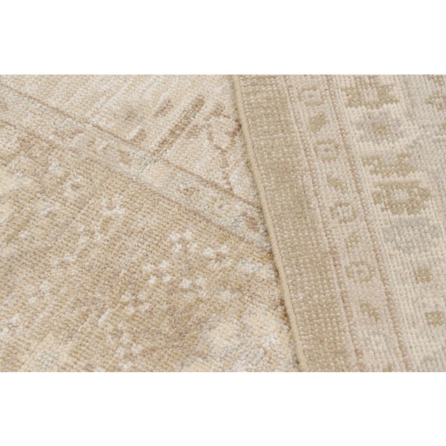Ivory Rug & Kilim’s Oushak Style Rug in Cream, Taupe, Ivory Geometric Floral Patterns For Sale - Image 8 of 8