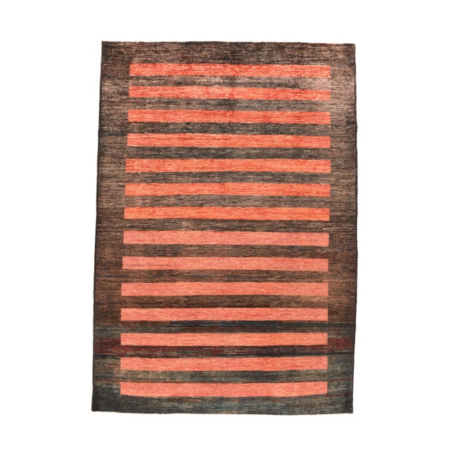 Gabbeh Rug 6'7'' X 9'7'' For Sale - Image 4 of 4