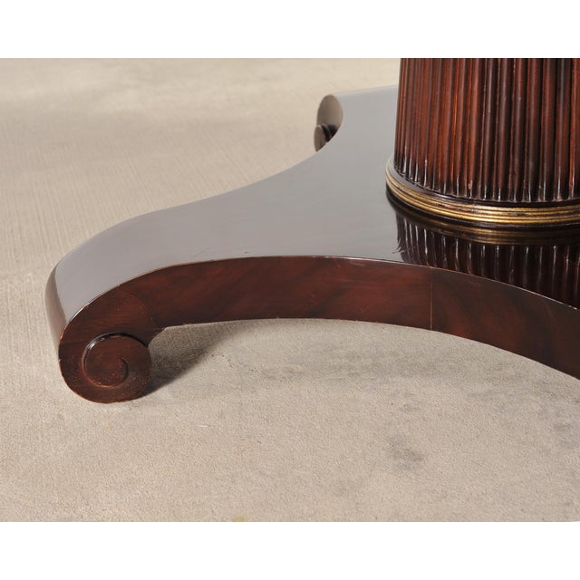 Thomas Pheasant for Baker Mahogany Round Pedestal Dining Table For Sale - Image 10 of 18