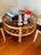 Mid-Century Modern Vintage Round Bamboo and Rattan Coffee Table With Glass Top For Sale - Image 3 of 12